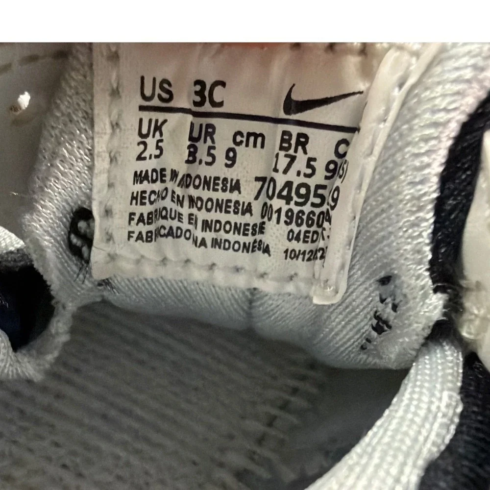 Nike Huarache Run Infant Toddler Shoes Size 3C White Black Gray Sneakers Baby